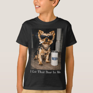 T-shirt J'ai ce chien à funny yorkie fumant un cigarettier