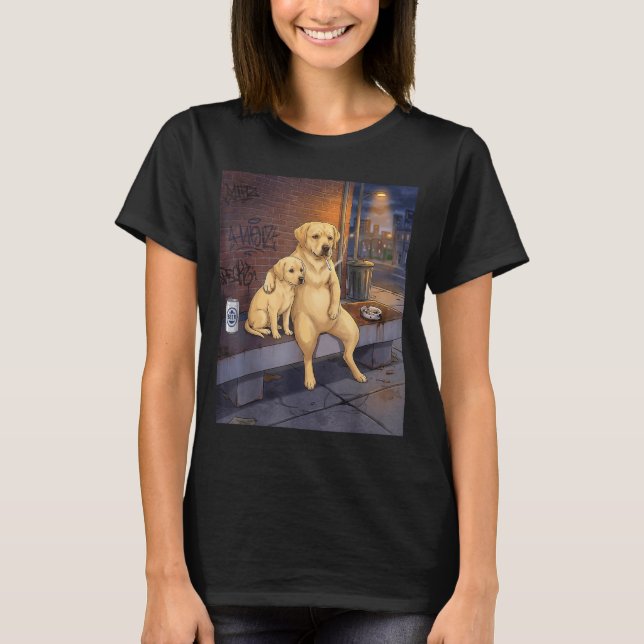 T-shirt J'ai Ce Chien En Moi Drôle Labrador Retriever Fumé (Devant)