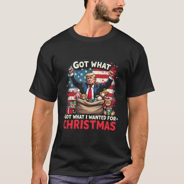 T-shirt J'Ai Ce Que Je Recherché Pour Noël Trump Père Noël (Devant)