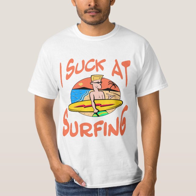 T-shirt J'Ai Chuté Au Surf (Devant)