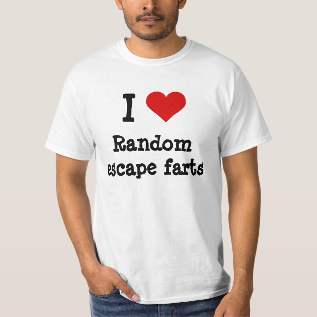 T-shirt J'ai coeur amusant les peurs d'évasion aléatoire (Devant)