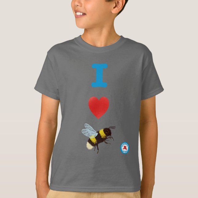 T-shirt J'ai coeur Bumble Bees Jeune (Devant)