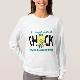 T-shirt J'ai combattu comme un survivant de cancer du col