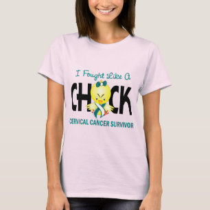 T-shirt J'ai combattu comme un survivant de cancer du col