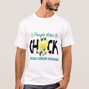 T-shirt J'ai combattu comme un survivant de cancer du col