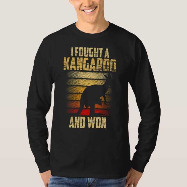 T-shirt J'Ai Combattu Un Kangourou Et Gagné Des Kangourous (Devant)