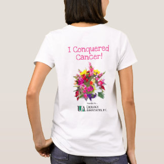 T-shirt J'ai conquis le Cancer (les fleurs)
