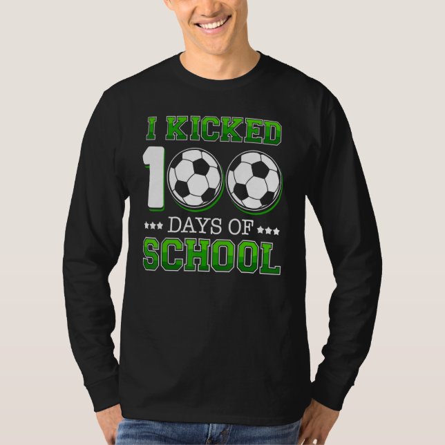 T-shirt J'Ai Couché 100 Jours Soccer Soccer Sports Garçons (Devant)
