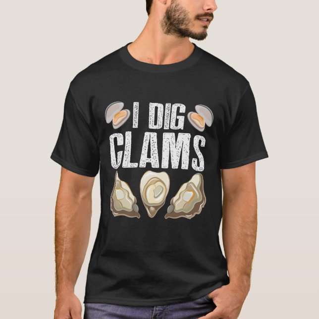 T-shirt J'Ai Creusé Des Clams Drôle De Pâturer La Nourritu (Devant)