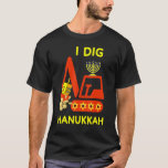 T-shirt J'Ai Creusé Hanoukka Crane Construction Kids Chanu<br><div class="desc">Je Creuse Hanoukka Crane Construction Enfants Chanukah Pyjamas 1.</div>