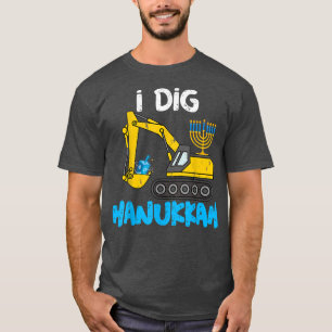 T-shirt J'Ai Creusé Hanoukka Ecavator Construction Toddler