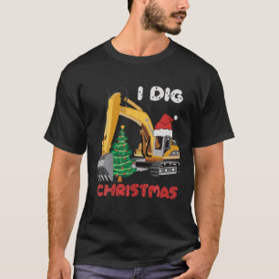 T-shirt J'Ai Creusé Le Tracteur Backhotte De Noël Avec Noë