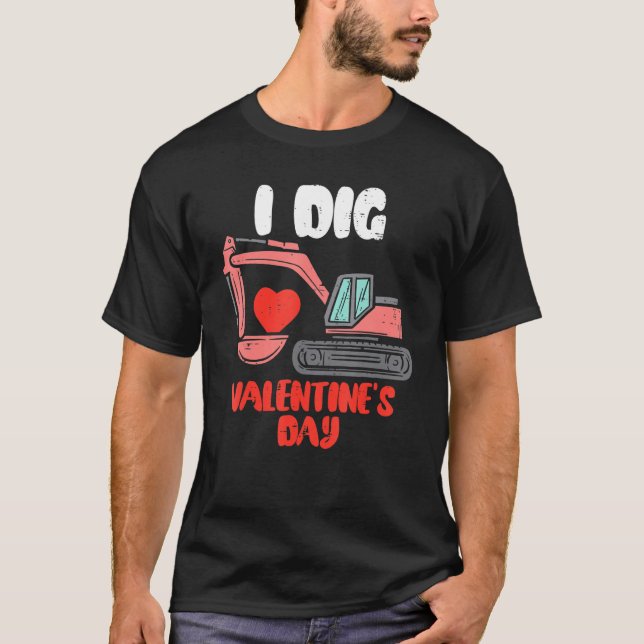 T-shirt J'ai creusé Valentines Jour Excavateur Enfants Enf (Devant)