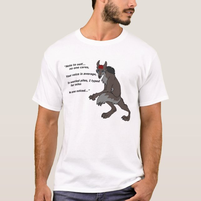 T-shirt J'ai dactylographié des milles (Devant)