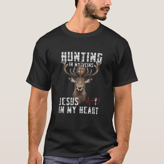 T-shirt J'ai de la chasse dans mes veines (Devant)