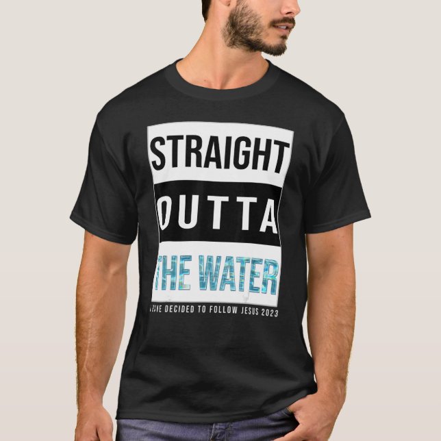 T-shirt J'ai décidé de suivre Jésus Baptême d'eau 2023 (Devant)