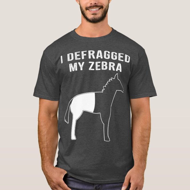 T-shirt J'Ai Défrayé Mon Geek Nerd Ordinateur Zebra Funny (Devant)