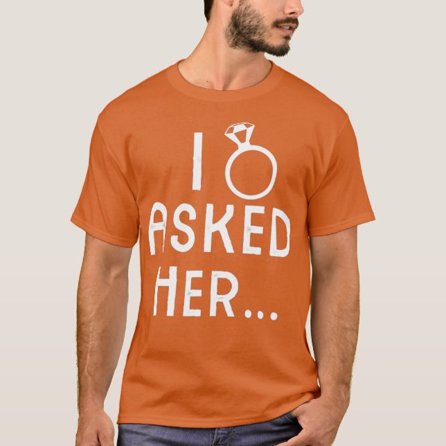 T-shirt J'Ai Demandé À Sa Fiancée Diamond Ring (Devant)