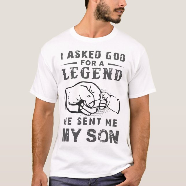 T-shirt J'ai demandé à un dieu une légende qu'il m'a (Devant)