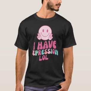 T-shirt J'Ai Dépression Lol esthétique Rétro