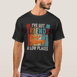 T-shirt J'Ai Des Amis En Bas Endroits Dachshund Chien Anim