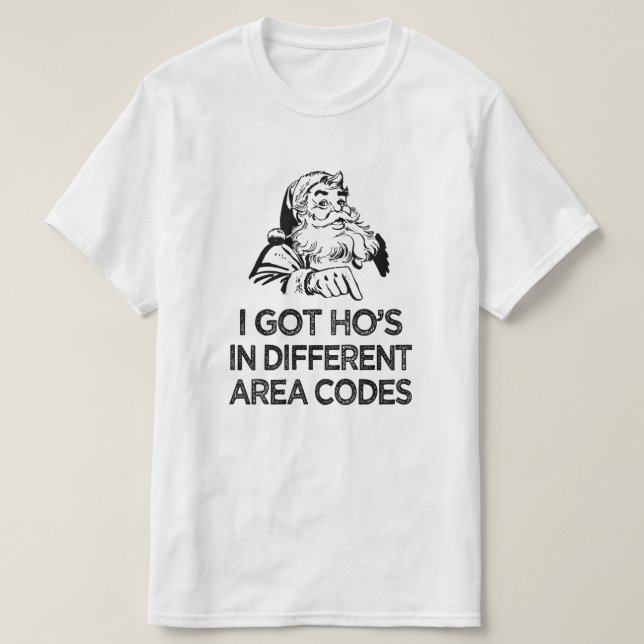 T-shirt J'ai des codes régionaux différents, noël (Design devant)