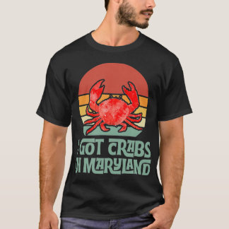 T-shirt J'Ai Des Crabes Dans Le Maryland Sunset Retro Suns