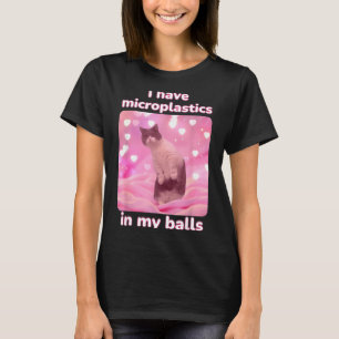 T-shirt J'ai des microplastiques dans mon mème de chat ros