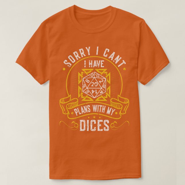 T-shirt J'Ai Des Plans Avec Mes Dices D20 RPG Roleplay (Design devant)