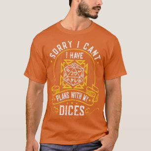 T-shirt J'Ai Des Plans Avec Mes Dices D20 RPG Roleplay