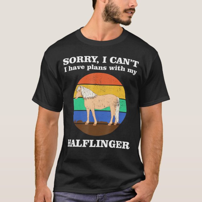 T-shirt J'Ai Des Plans Avec Mon Cheval Halflinger (Devant)