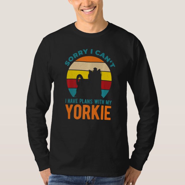 T-shirt J'Ai Des Plans Avec Mon Yorkshire Terrier Yorkie (Devant)