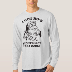 T-shirt J'ai des putes dans différents indicatifs régionau