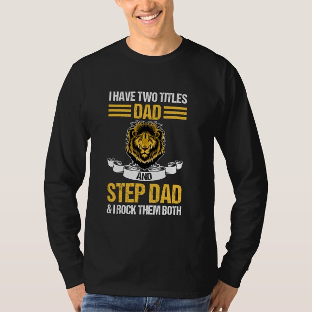 T-shirt J'ai deux titans papa et step papa beau-père (Devant)