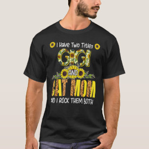 T-shirt J'Ai Deux Titres Gigi Et Chat Maman Mignonne Leopa