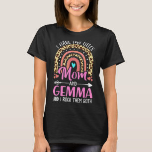 T-shirt J'Ai Deux Titres Maman Et Gemma Grand-Mère Mignonn
