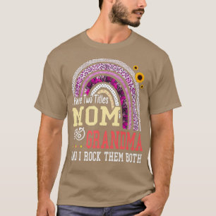 T-shirt J'ai deux titres Maman et grand-mère Fête des mère