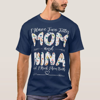T-shirt J'ai deux titres Maman et Nina Grand-mère Da