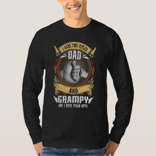 T-shirt J'Ai Deux Titres Papa Et Grampy Men Décor Vintage