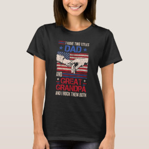 T-shirt J'Ai Deux Titres Papa Et Grand Grand-Père Hommes R