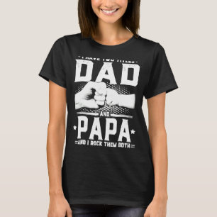 T-shirt J'Ai Deux Titres Papa Et Papa Et Moi Rock Père