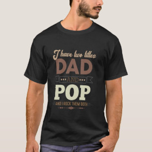 T-shirt J'ai Deux Titres Papa Et Pépé Vintage Fête Des Pèr