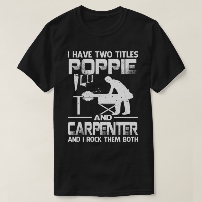 T-shirt J'Ai Deux Titres POPPIE Et Carpenter Et Je Rock (Design devant)