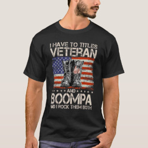 T-shirt J'Ai Deux Titres Vétérinaire Et Boompa Et J'Ai Le 
