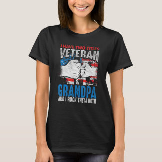 T-shirt J'Ai Deux Titres Vétérinaire Et Grand-Père Et Je R