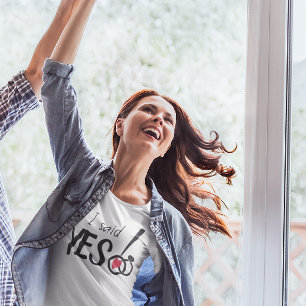 T-shirt J'ai dit Oui Mariée au Fiançailles