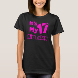 T-shirt J'ai dix-sept ans et c'est mon 17e anniversaire