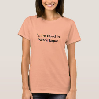 T-shirt J'ai donné du sang au Mozambique
