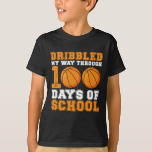 T-shirt J'ai dribblé mon chemin à travers 100 jours de bas