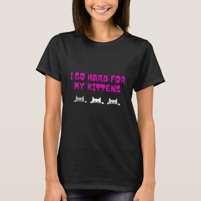 T-shirt J'ai du mal pour mes chatons (Devant)